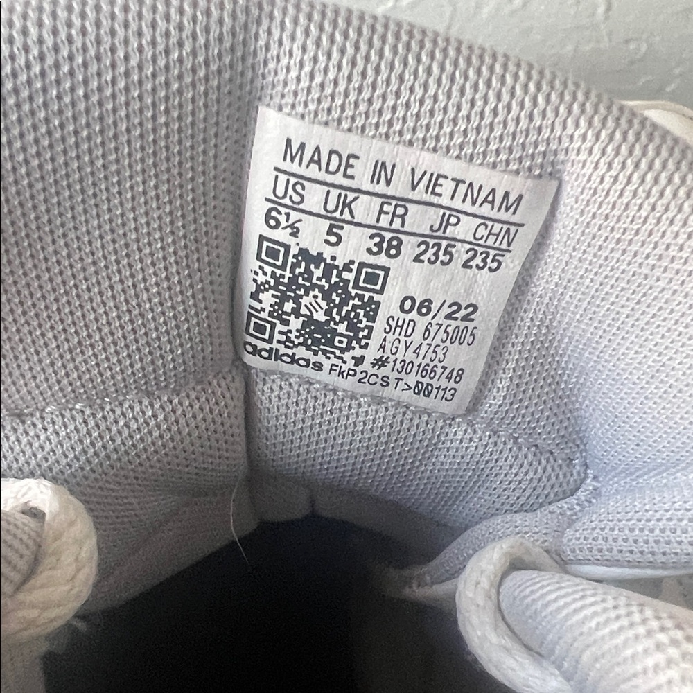 Adidas White and Black Sneakers with Leopard Detail - Picture 10 of 10